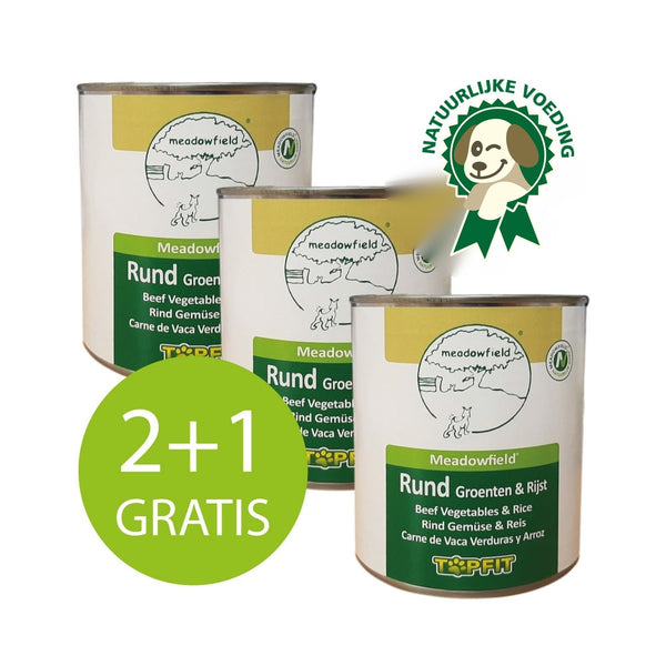 Blikvoer voor Honden - Rund - 3 x 800 gram