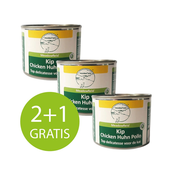 Blikvoer voor Katten - Kip - 3 x 200 gram
