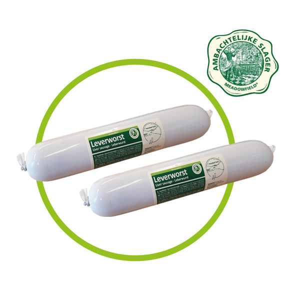 Leverworst voor honden - 200 gram per 2