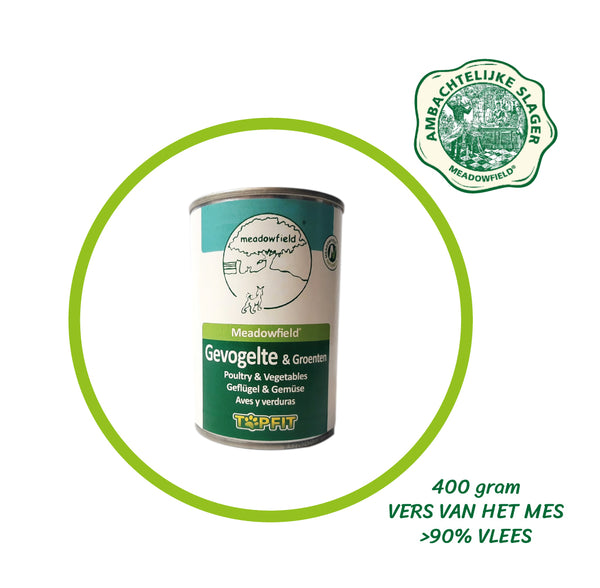 Topfit Delicatesse voor de hond - Gevogelte en groenten - 400 gram
