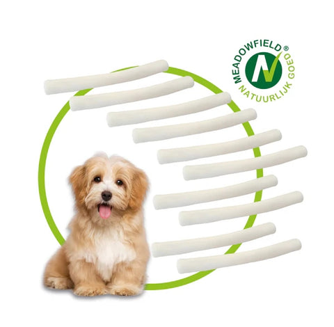 100% Natuurlijke Kauwkluif Mini – Runderhuid – Voor Kleine Hondjes (10 stuks)