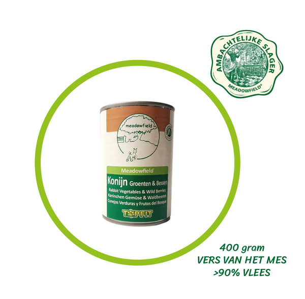 Topfit Delicatesse voor de hond - Konijn, groenten en bessen - 400 gram