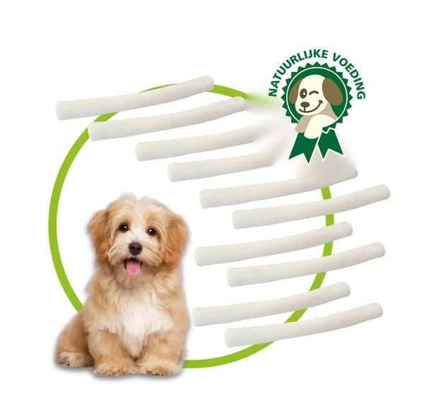100% Natuurlijke Kauwkluif Mini – Runderhuid – Voor Kleine Hondjes (10 stuks)