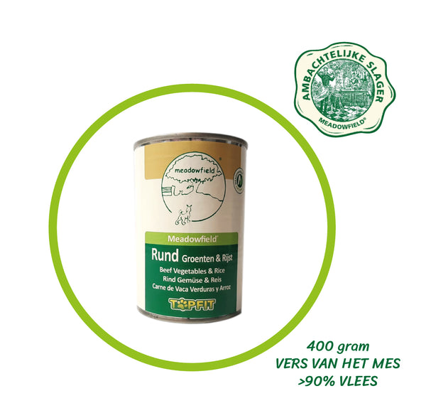 Topfit Delicatesse voor de hond - Rundvlees en groenten en rijst - 400 gram
