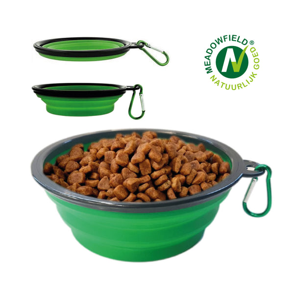 Drinkbak of voerbak opvouwbaar - handig voor onderweg - 1 stuks